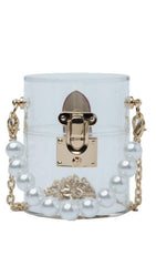 BLUE ACRYLIC PEARL JELLY BAG