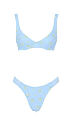 BABY BLUE FLORAL PRINT BIKINI