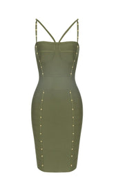 BODYCON MINI DRESS IN ARMYGREEN