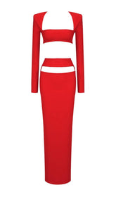 RED TWO PIECES BANDAGE SET