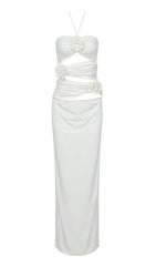 CUT OUT MAXI DRESS IN WHITE