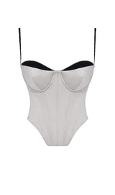 IVORY SATIN UNDERWIRED CORSET