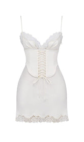IVORY SATIN SLIP DRESS