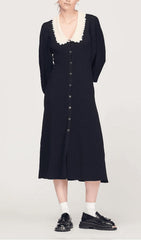 LONG SLEEVE KNITTED MIDI DRESS