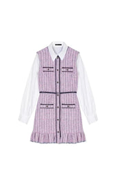 RATRI TWEED SLEEVELESS MINI DRESS