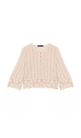 CROCHET TRIM TOP