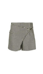 ASYMMETRIC HOUNDSTOOTH SHORTS