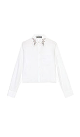 COTTON EMBELLISHED COLLAR SHIRT