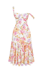 IVORY FLORAL MIDI SUNDRESS