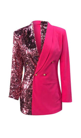 BARBIE POWDER STITCHED SEQUIN MINI DRESS
