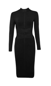 BLACK BANDAGE BASE DRESS