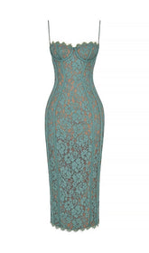 FOREST LACE MIDI DRESS