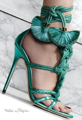 Rope Knot Lace-up Sandals