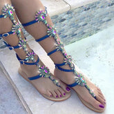 Gladiator Gold Rhinestone Sandals