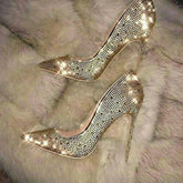 Gold Crystal Bling Pumps