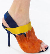 Feather Decorations High Heel Sandals