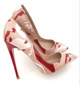 Graffiti Pink and Red Stiletto Pumps