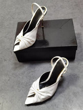 Metal Heel Back Strap Sandals