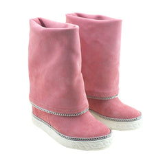 Inner Wedge Suede Ankle Boots