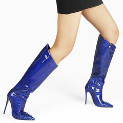 Autumn Winter Colorful Metallic Boots