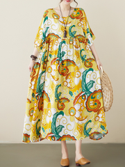 Dream Girl Cotton Floral Smock Dress