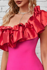 Finley Ruffle One Shoulder Bandage Dress