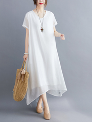 Just My Size V-neck A-line Dress