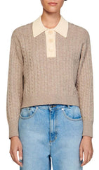 RENO CONTRAST COLLAR SWEATER