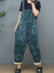 Holding My Hand Denim High Waist Overall Dungarees
