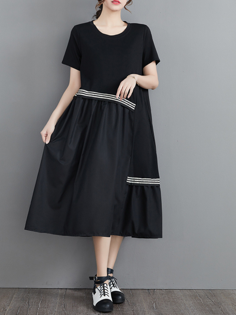 You're In My Heart Cotton Round Neck A-line Dress