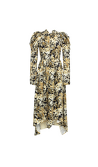 TROPICAL PRINT ASYMMETRICAL HEM DRESS