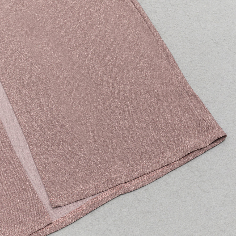 RUCHED SPLIT THIGH FORMAL DRESS