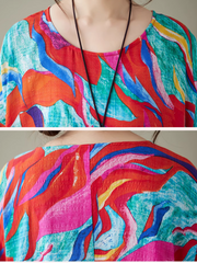 Breezy Bliss Summer Colorful Smock Dress