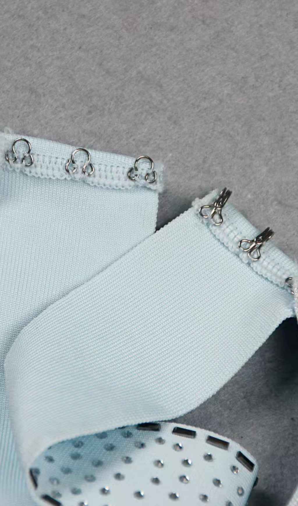 CRYSTAL EMBELLISHED CUTOUT HALTER BODYCON DRESS