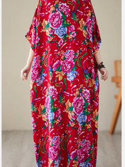 Elegance Cool Flower Kaftan Dress