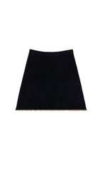 VELVET EMBELLISHED MINI SKIRT