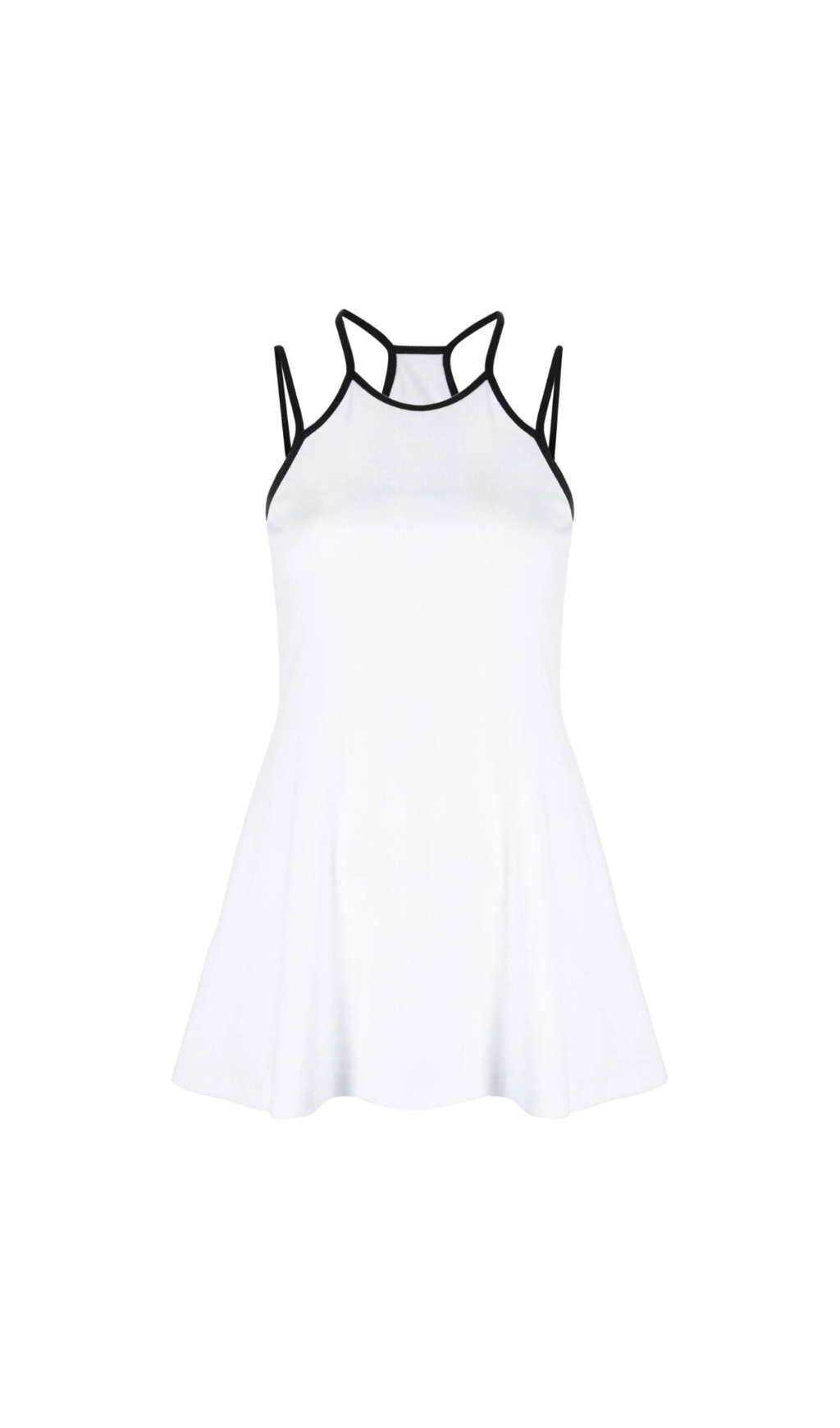 WHITE AND BLACK MOON LOGO ORGANIC COTTON MINI DRESS