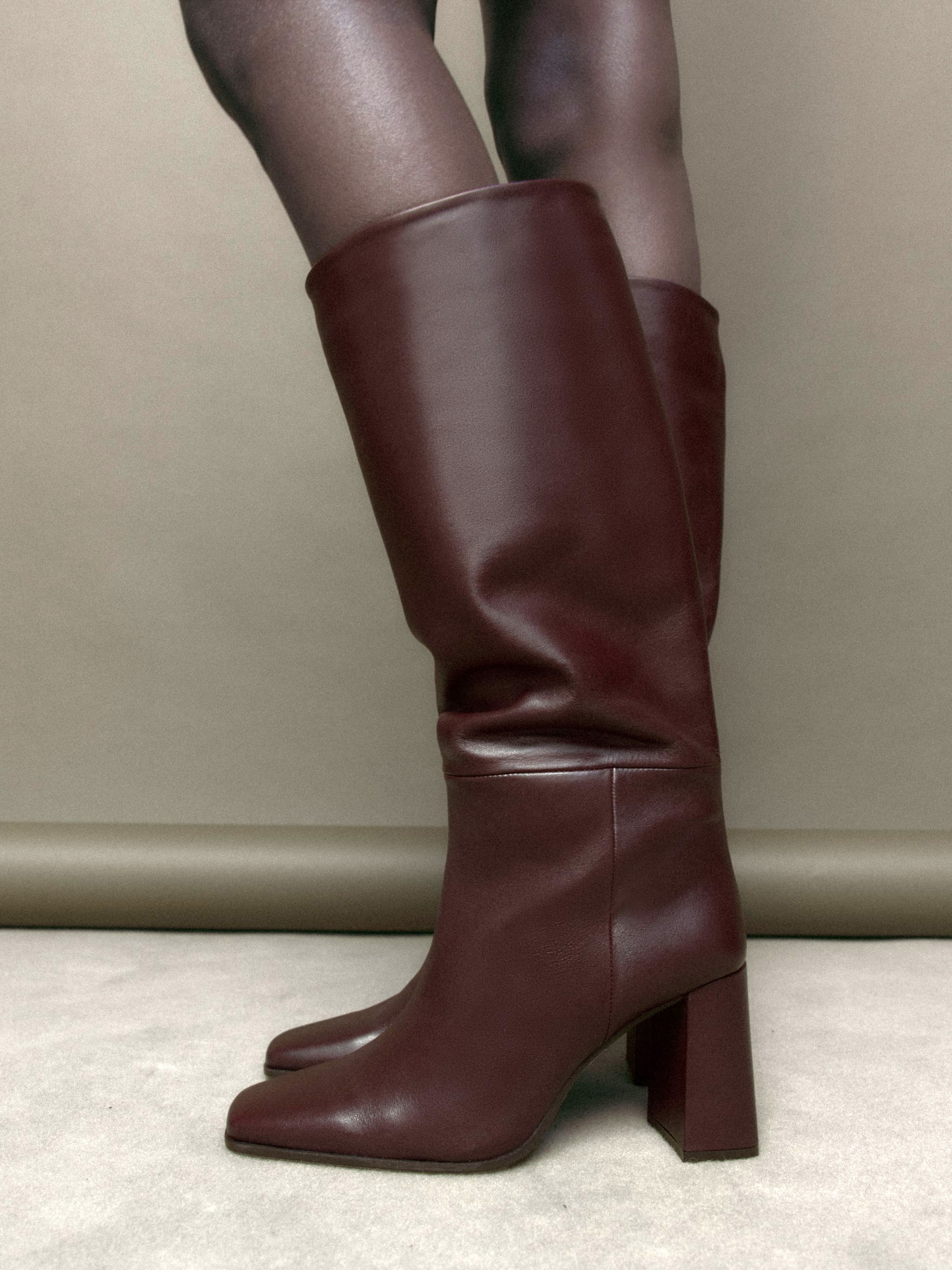 Knee High Square Boots