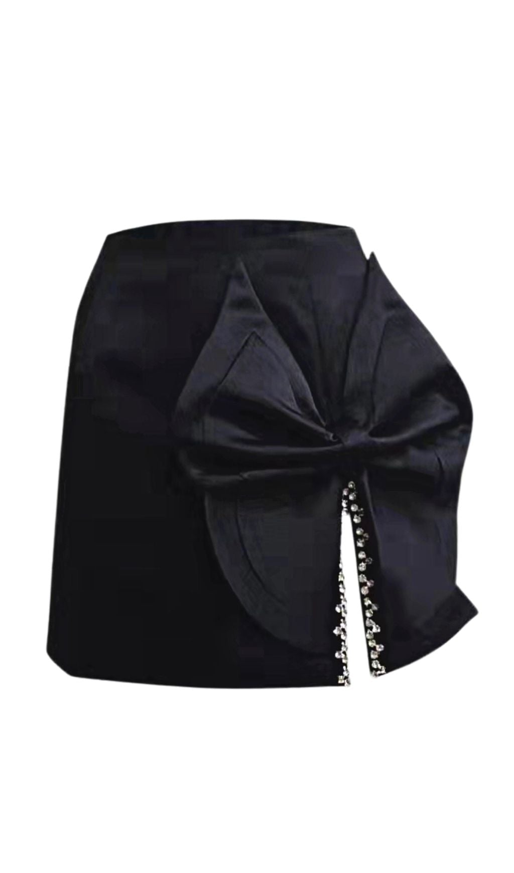 BLACK CRYSTAL BOW SKIRT