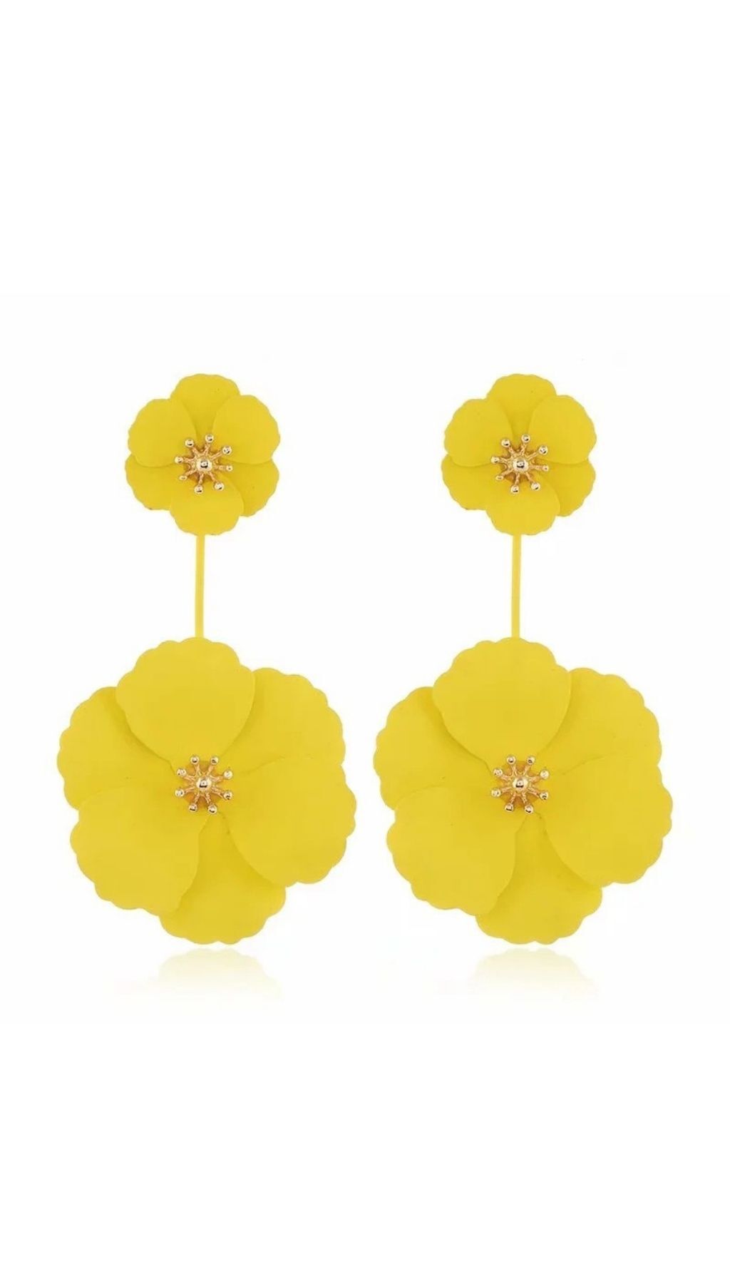 BOHEMIAN ALLOY FLOWER LONG EARRINGS