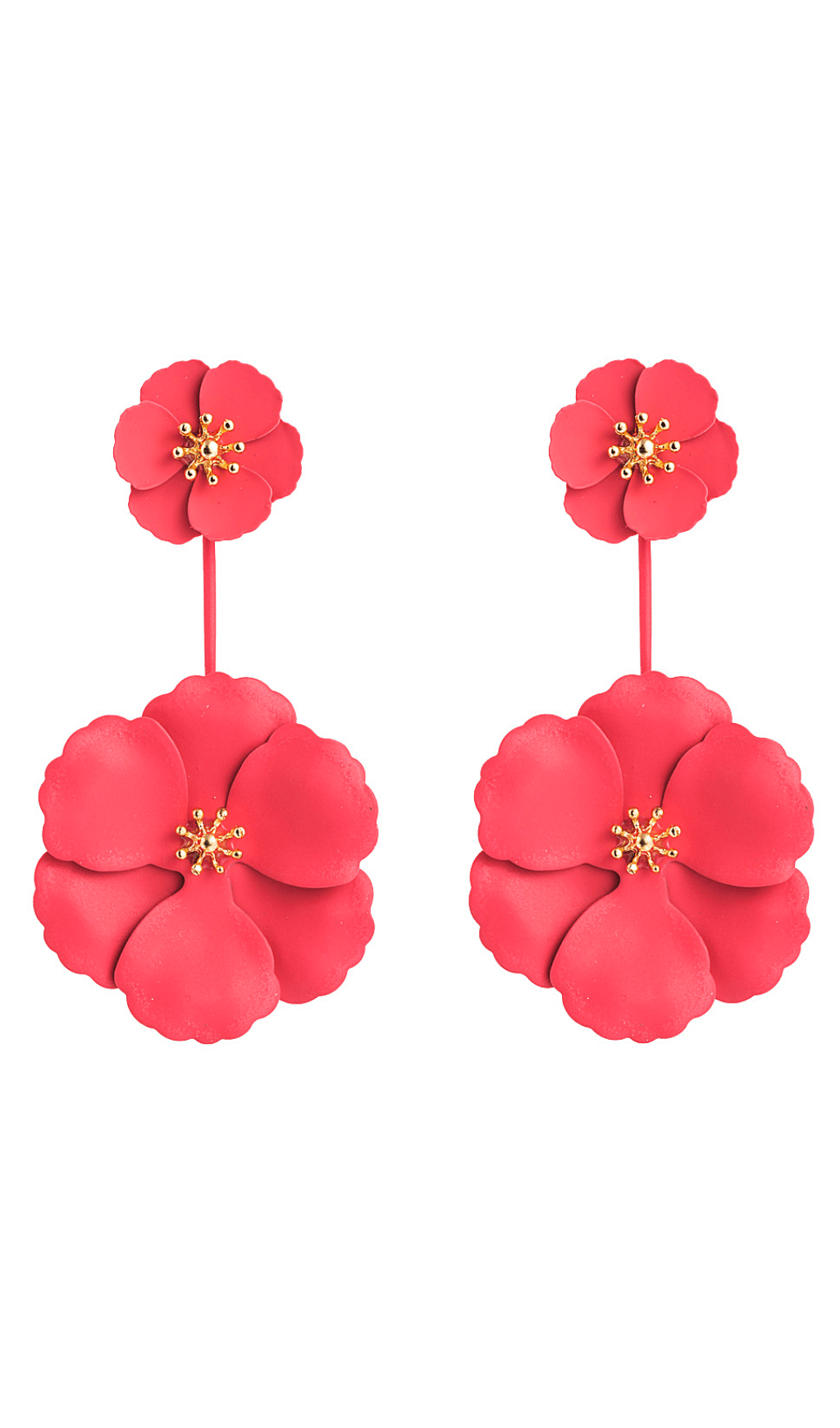 BOHEMIAN ALLOY FLOWER LONG EARRINGS