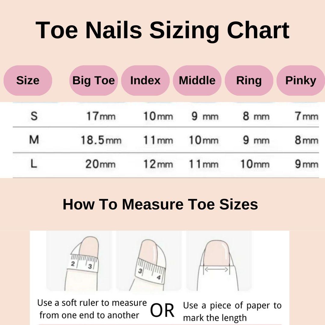 Sapphire Sky Toe Press-on Nails