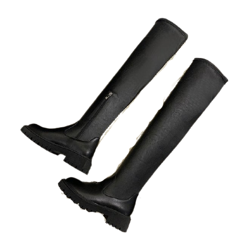 Black PU Rubber Rain Boots