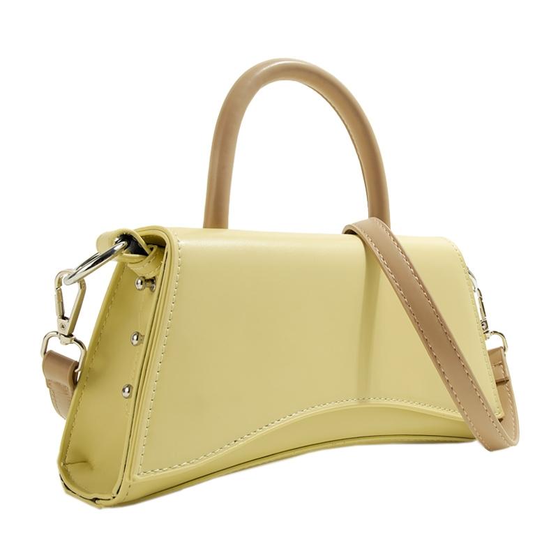 CONTRASTING SIMPLE HOURGLASS HANDBAG