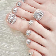 Silver Bullet Toe Press-on Nails