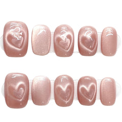 Cat Eye Heart Pink