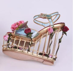 Rose Caged Heels Sandals