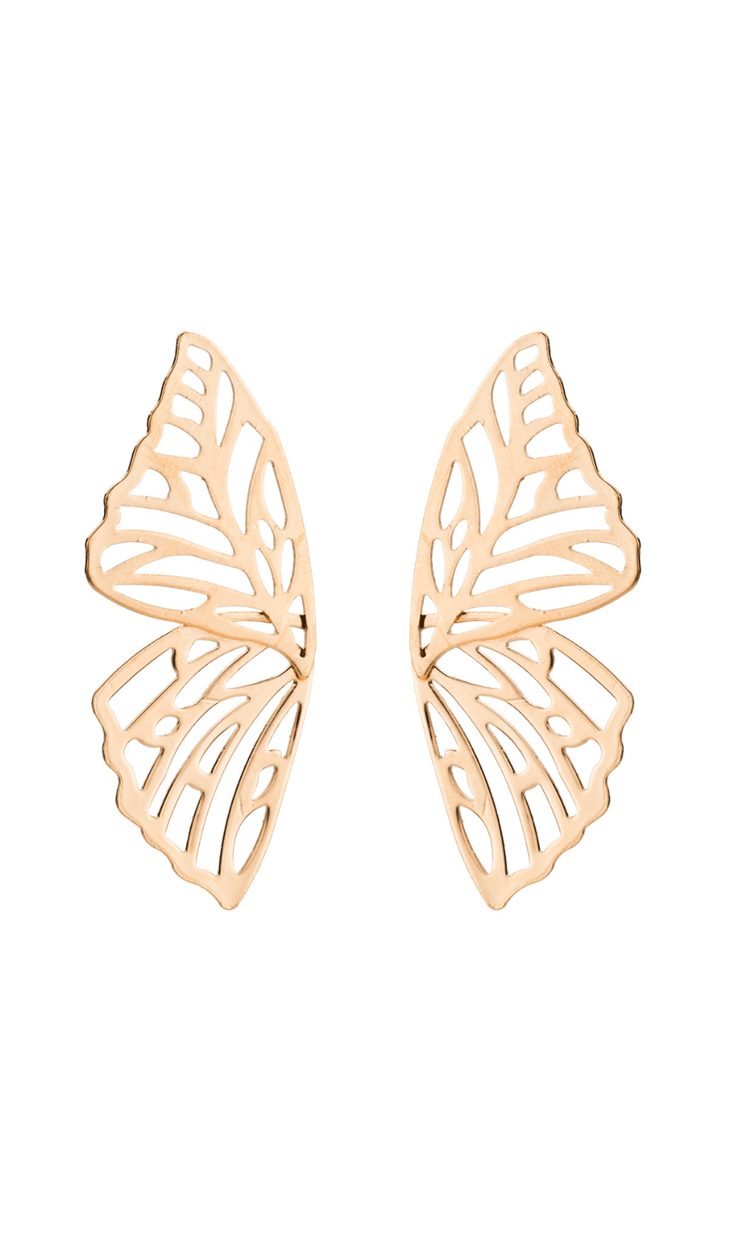 Hollow butterfly alloy earrings