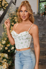 Floral Print Asymmetrical Hem Cami Top