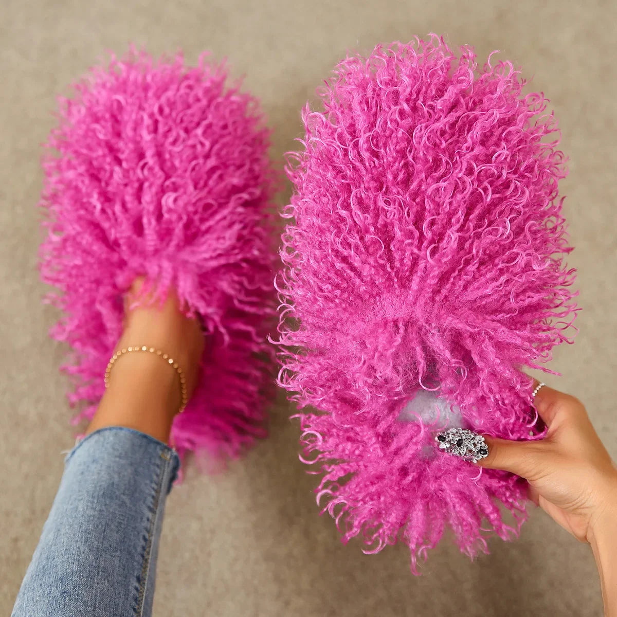 Multi-color Furry Slides